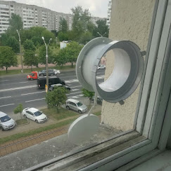 Замена стеклопакета с отверстием для кондиционера